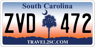 SC license plate ZVD472