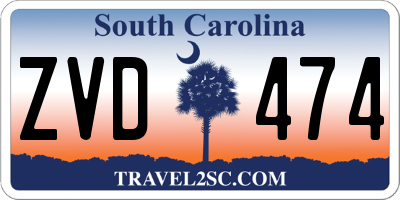 SC license plate ZVD474
