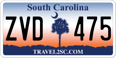SC license plate ZVD475