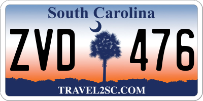 SC license plate ZVD476