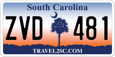 SC license plate ZVD481