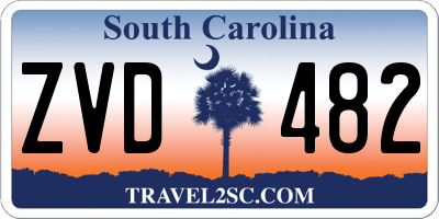 SC license plate ZVD482