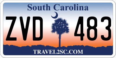 SC license plate ZVD483