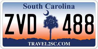 SC license plate ZVD488