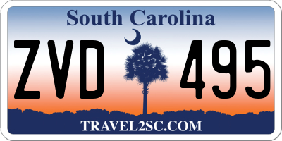 SC license plate ZVD495