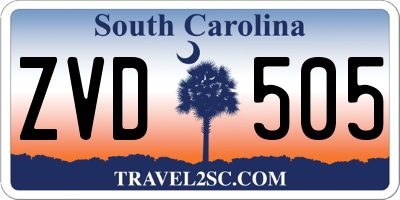 SC license plate ZVD505