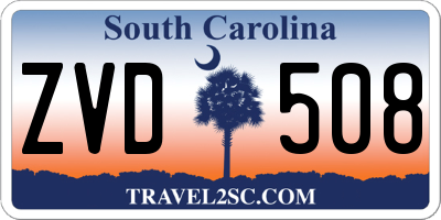 SC license plate ZVD508