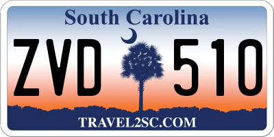 SC license plate ZVD510