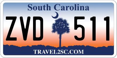 SC license plate ZVD511