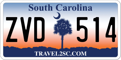 SC license plate ZVD514