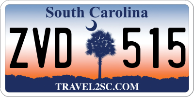 SC license plate ZVD515