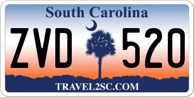 SC license plate ZVD520