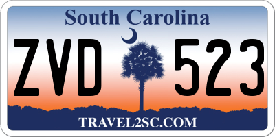 SC license plate ZVD523
