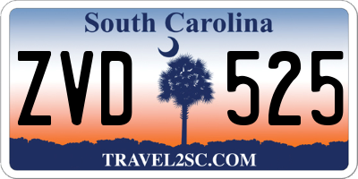SC license plate ZVD525