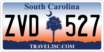 SC license plate ZVD527