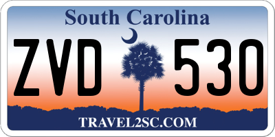 SC license plate ZVD530