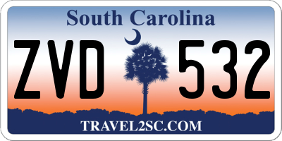 SC license plate ZVD532