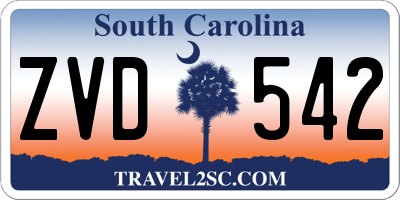 SC license plate ZVD542
