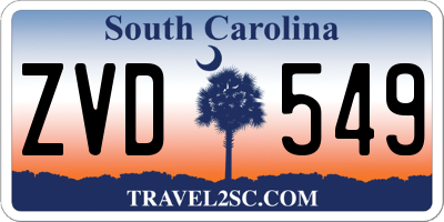 SC license plate ZVD549