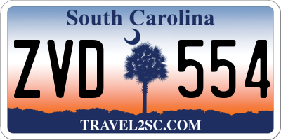 SC license plate ZVD554