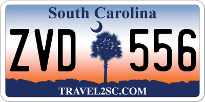 SC license plate ZVD556