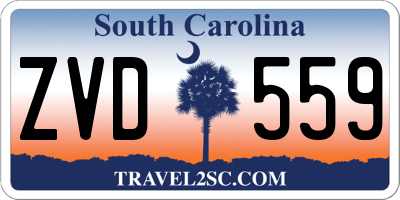 SC license plate ZVD559