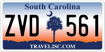 SC license plate ZVD561
