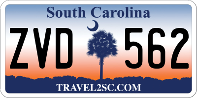 SC license plate ZVD562