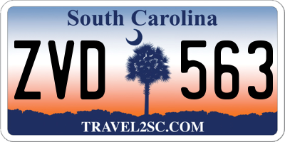 SC license plate ZVD563
