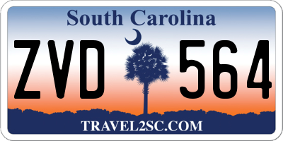 SC license plate ZVD564
