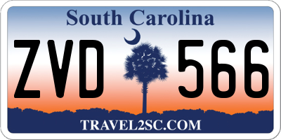 SC license plate ZVD566