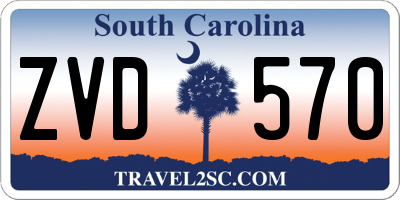 SC license plate ZVD570