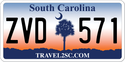 SC license plate ZVD571