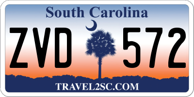 SC license plate ZVD572