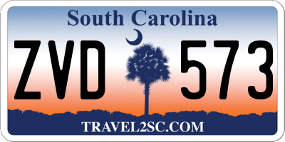 SC license plate ZVD573