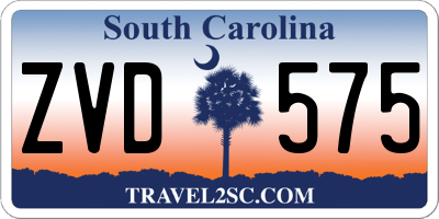 SC license plate ZVD575
