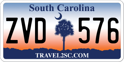 SC license plate ZVD576