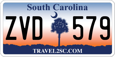 SC license plate ZVD579