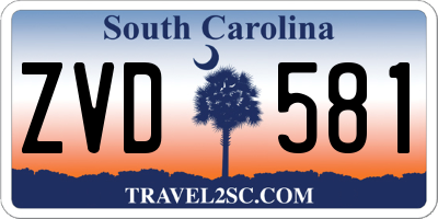 SC license plate ZVD581