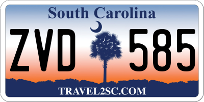 SC license plate ZVD585