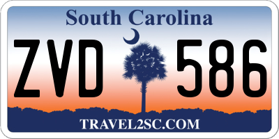 SC license plate ZVD586
