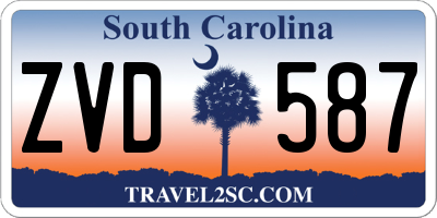 SC license plate ZVD587