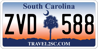 SC license plate ZVD588