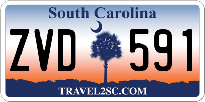 SC license plate ZVD591