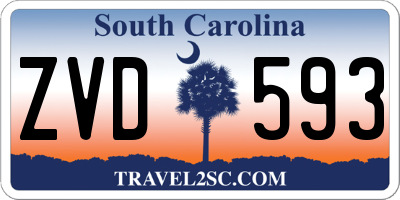 SC license plate ZVD593