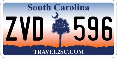SC license plate ZVD596