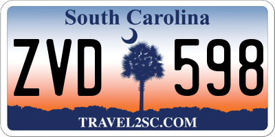 SC license plate ZVD598