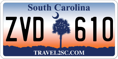 SC license plate ZVD610