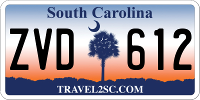 SC license plate ZVD612