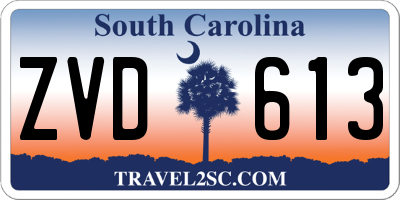 SC license plate ZVD613